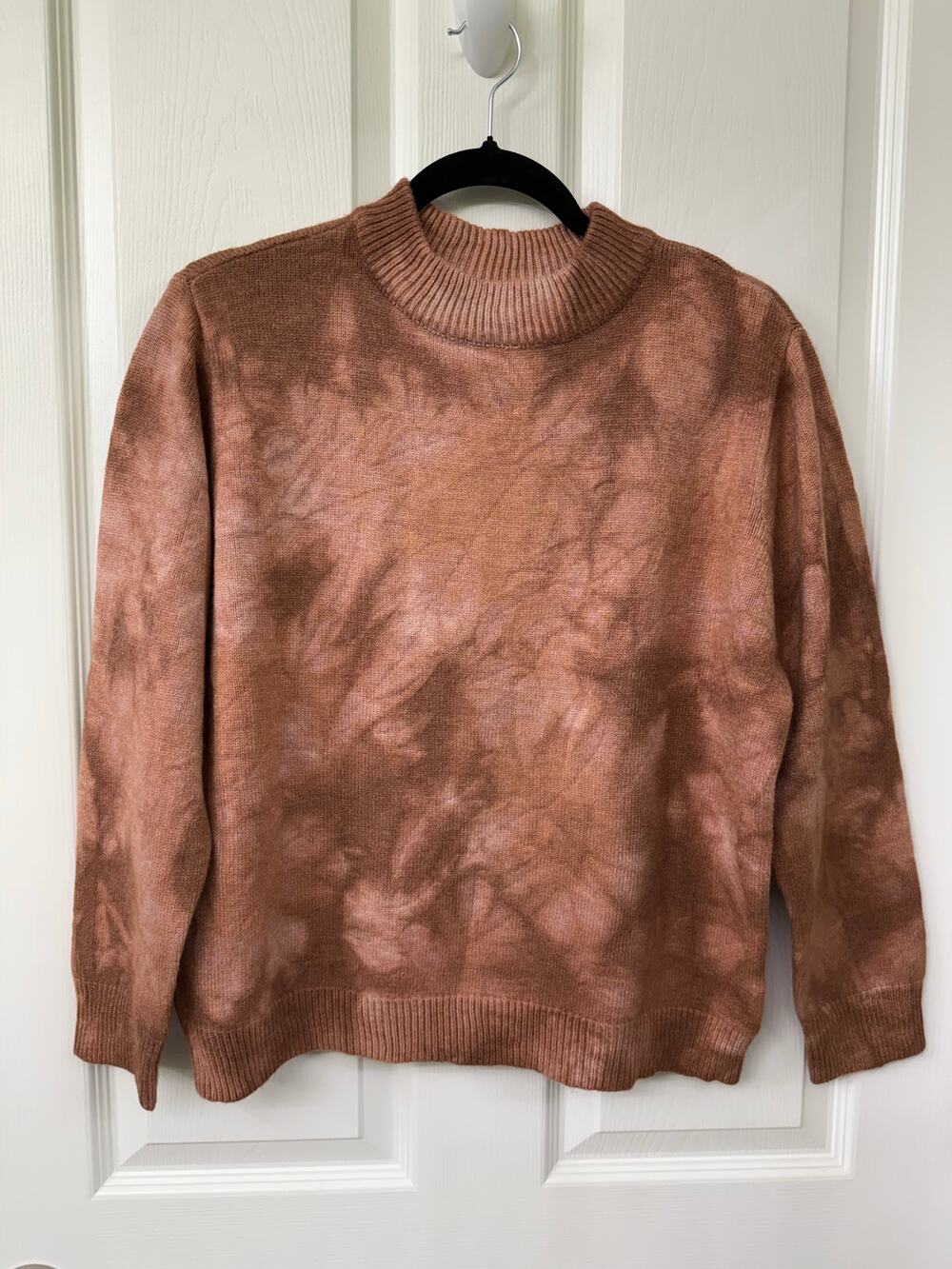 Knot Sisters Medium NWT copper brown tie dye sweater sweatshirt wool blend $79